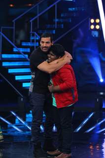 John Abraham for Promotions of Welcome Back on Indian Idol Junior