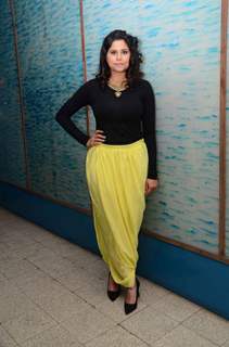 Sai Tamhankar for Song Recording of Marathi Movie 'Tu Hi Re'