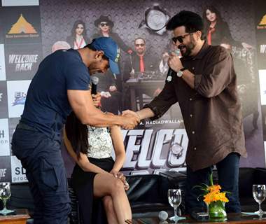 Anil Kapoor, John Abraham and Shruti Haasan for Promotions of Welcome Back at Delhi