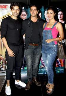 Gurmeet Choudhary and Debina Bonnerjee and Vije Bhatia at Premiere of Lakhon Hai Yahan Dilwale