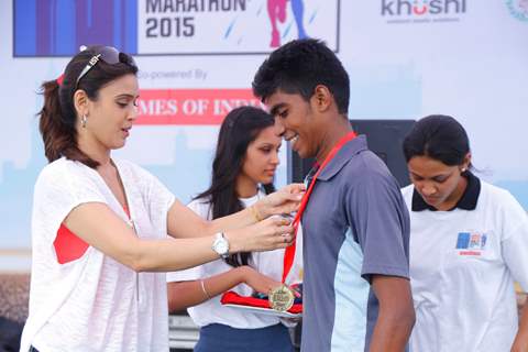 Hrishita Bhatt at Mirchi Monsoon Half Marathon