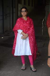 Sharbani Mukherjee at Aadesh Shrivastava's Funeral