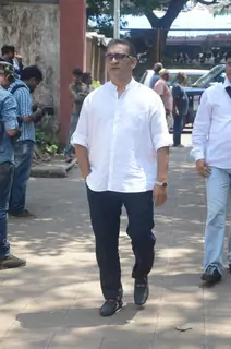 Abhijeet Bhattacharya at Aadesh Shrivastava's Funeral