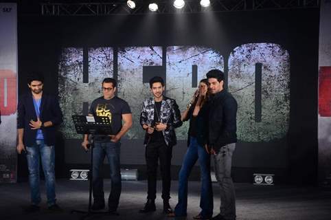 Salman, Amaal and Armaan Malik and Sooraj - Athiya at Music Launch of 'Hero'