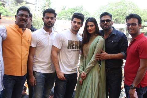 Sooraj, Athiya and Sunil Shetty With Pratap Sarnaik and His Sons at Pratap Sarnaik's Dahi Handi