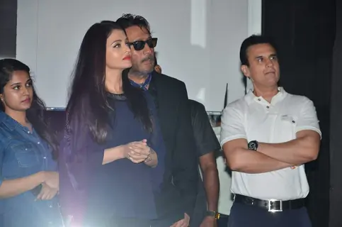 Aishwarya Rai and Jackie Watches the Song Video at Song Launch of Jazbaa