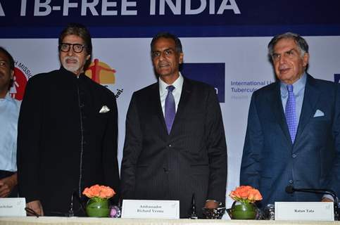 Ratan Tata and Amitabh Bachchan at TB Free India Press Meet