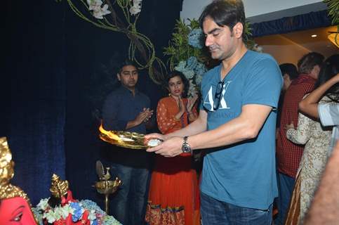 Arbaaz Khan Does Ganpati Pooja at Salman's Residence