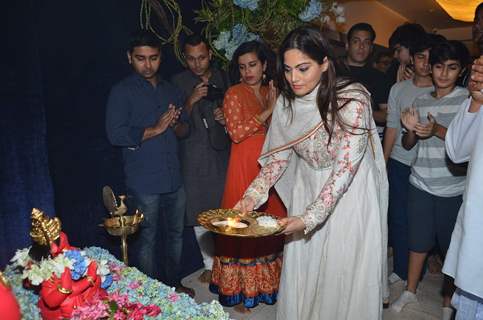 Alvira Agnihotri Does Ganpati Pooja at Salman's Residence