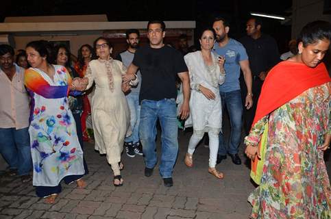 Salman Khan With Salma Khan During His Ganesh Visarjan Procession