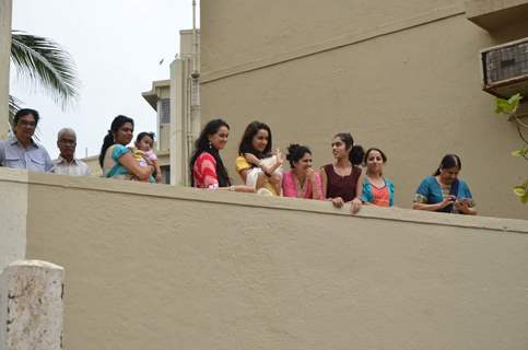 Shraddha Kapoor and Padmini Kolhapure at Local Ganesh Utsav Mandal