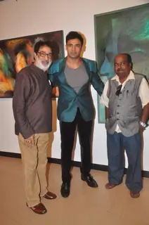 Sangram Singh at Gracy Singh's Art Exhibition