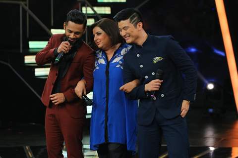 Rahul Vaidya, Farah Khan and Meiyang Chang at Celebration of Indian Idol 10 Years Journey