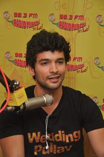 Diganth Manchale for Promotions of Wedding Pullav at Radio Mirchi