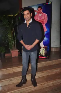 Dinesh Lal Yadav poses for the media at the Music Launch of 'Ghulami'