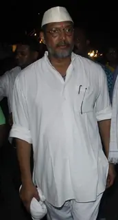Nana Patekar was snapped at Ganpati Visarjan