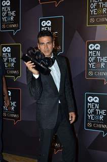 Akshay Kumar poses for the media at GQ India Men of the Year Awards 2015