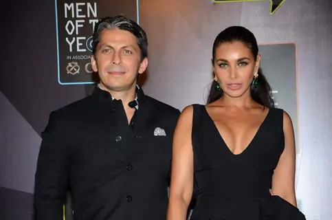 Lisa Ray with her husband at the GQ India Men of the Year Awards 2015