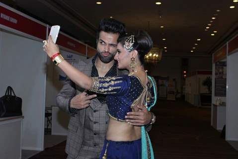 Rithvik Dhanjani and Rashami Desai at the Globoil Awards