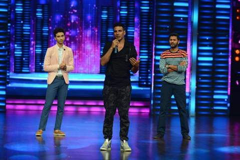 Akshay Kumar and Prabhu Deva for Promotions of Singh is Bling on Dance Plus with Host Raghav Juyal