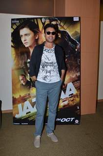 Irrfan Khan poses for the media at the Promotions of Jazbaa