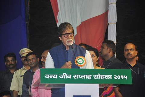 Amitabh Bachchan Gives Speech at 'Save the Tiger' Campaign at SGNP