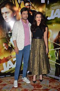 Irrfan Khan and Aishwarya Rai Bachchan at Press Meet of Jazbaaa