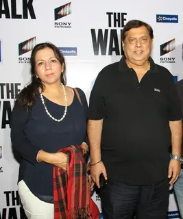 David Dhawan with His Wife at Special Screening of 'The Walk'