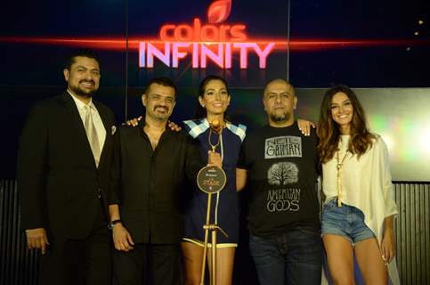 Ehsaan Noorani, Monica Dogra, Vishal and Shibani Dandekar at Launch of Colors Infinity's 'The Stage'