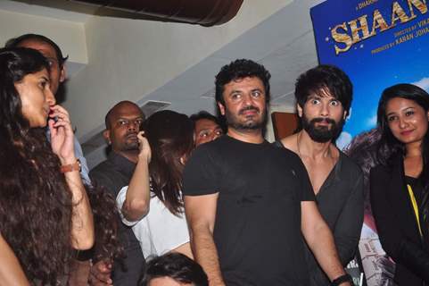 Shahid Kapoor and Vikas Bahl at Song Launch of Shaandaar