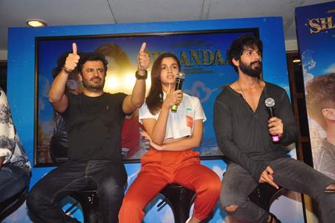 Vikas, Alia and Shahid at Song Launch of Shaandaar