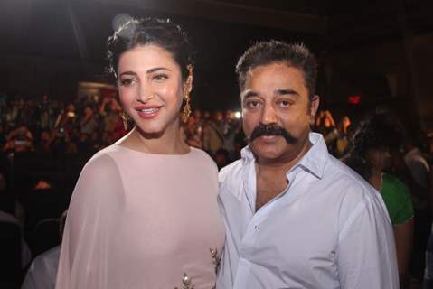 Kamal Haasan and Shruti Haasan at Music Launch of Thoongavanam