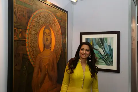 Juhi Chawla at Retrospective Exhibition