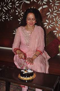 Hema Malini Celebrates Her Birthday with Media