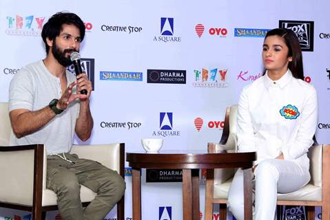 Shahid Kapoor and Alia Bhatt for Promotions of Shaandaar in Delhi