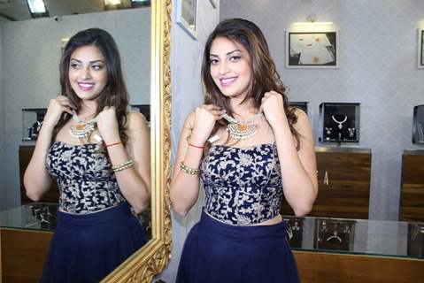 Anushka Rajan poses for the media at Glitter 2015 Event