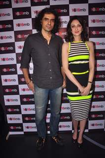 Imtiaz Ali poses with Saumya Tandon at the Launch of her First Entrepreneurial Venture