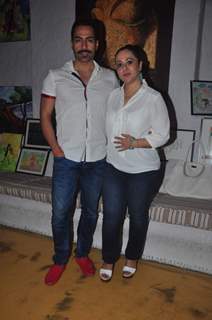 Sudhanshu Pandey at Rouble Nagi's Art Exhibition