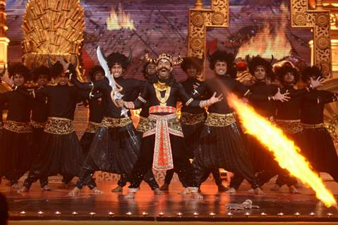 Dharmesh Yelande as Mahisasur at  Life OK Dussehra Special Programme - Jeet Sachchai Kee