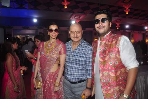 Anupam Kher Snapped at Durga Pooja