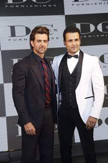 Hrithik Roshan and Rohit Roy at DCTex Furnishings Press Meet