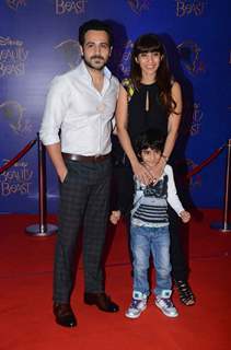 Emraan Hashmi with his Family at Screening of Beauty and The Beast