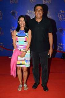 Ronnie Screwvala with his Wife at Screening of Beauty and The Beast