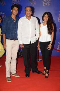 Ashutosh Gowarikar with his Kids at Screening of Beauty and The Beast