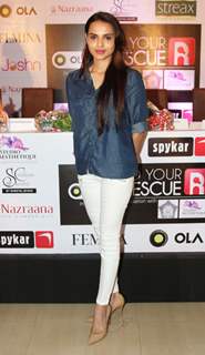 Miss India Gail D'silva at Launch of 'Femina to Your Rescue' App