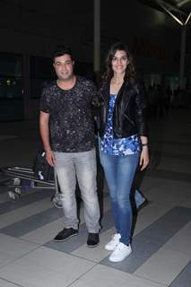 Varun Sharma and Kriti Sanon snapped at Airport