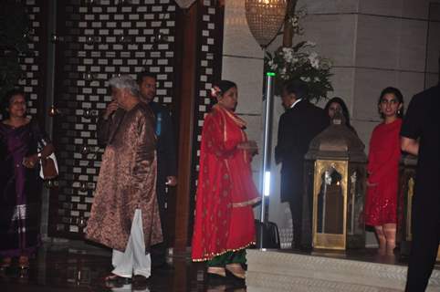 Shabana Azmi and Javed Akhtar were snapped at Nita Ambani's Birthday Bash