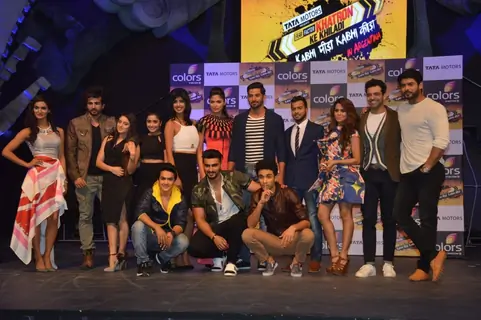 Contestants pose for the media at the Launch of Khatron Ke Khiladi 7