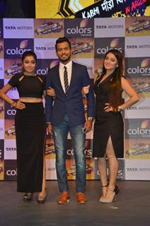 Yuvraj Walmiki with Tina Dutta and Mahhi Vij at the Launch of Khatron Ke Khiladi 7