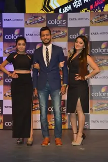 Yuvraj Walmiki with Tina Dutta and Mahhi Vij at the Launch of Khatron Ke Khiladi 7